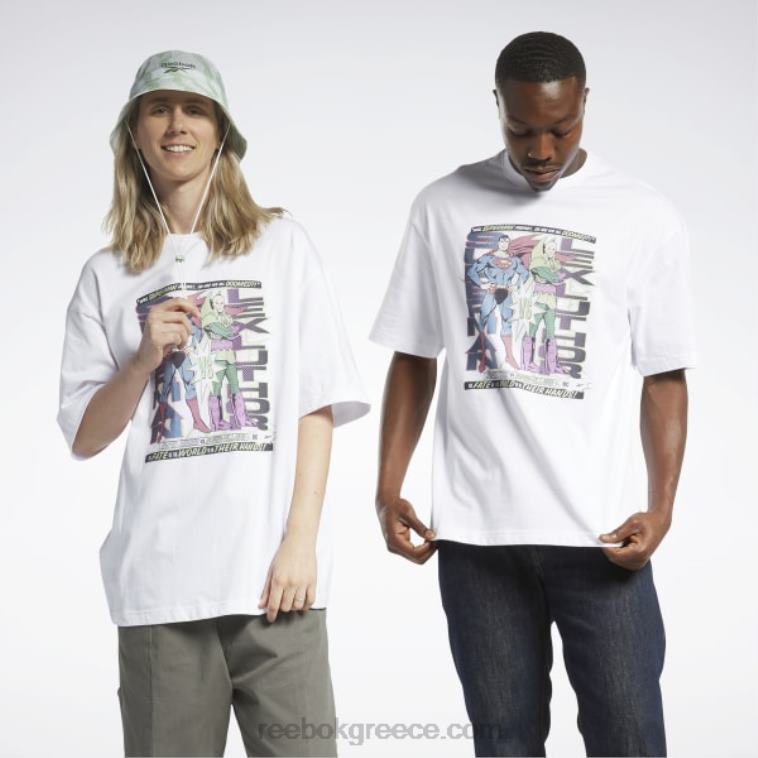 άσπρο dc x superman vs. lex luthor t-shirt Reebok ND8H374