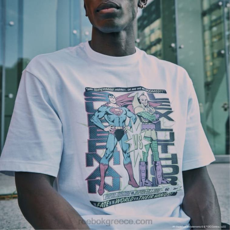 άσπρο dc x superman vs. lex luthor t-shirt Reebok ND8H374