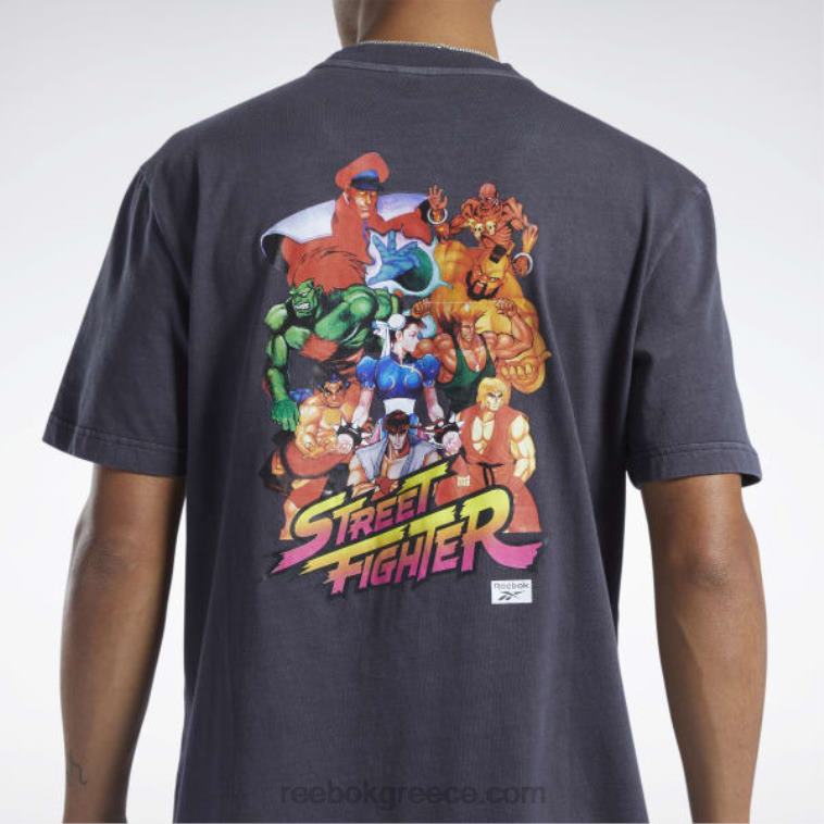μαύρος street fighter γραφικό μπλουζάκι Reebok ND8H362