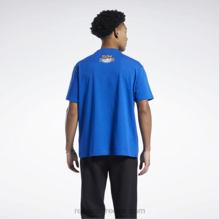 διάνυσμα μπλε street fighter γραφικό μπλουζάκι Reebok ND8H572