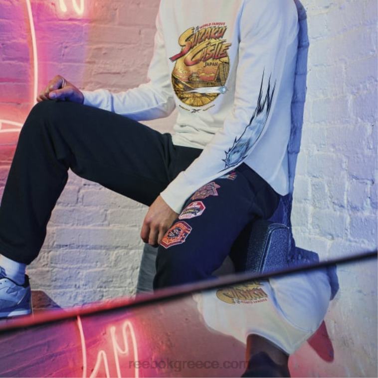 άσπρο street fighter μακρυμάνικο μπλουζάκι Reebok ND8H611