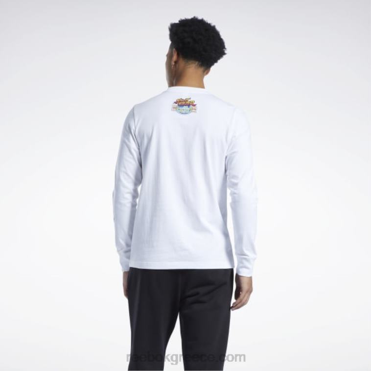 άσπρο street fighter μακρυμάνικο μπλουζάκι Reebok ND8H611