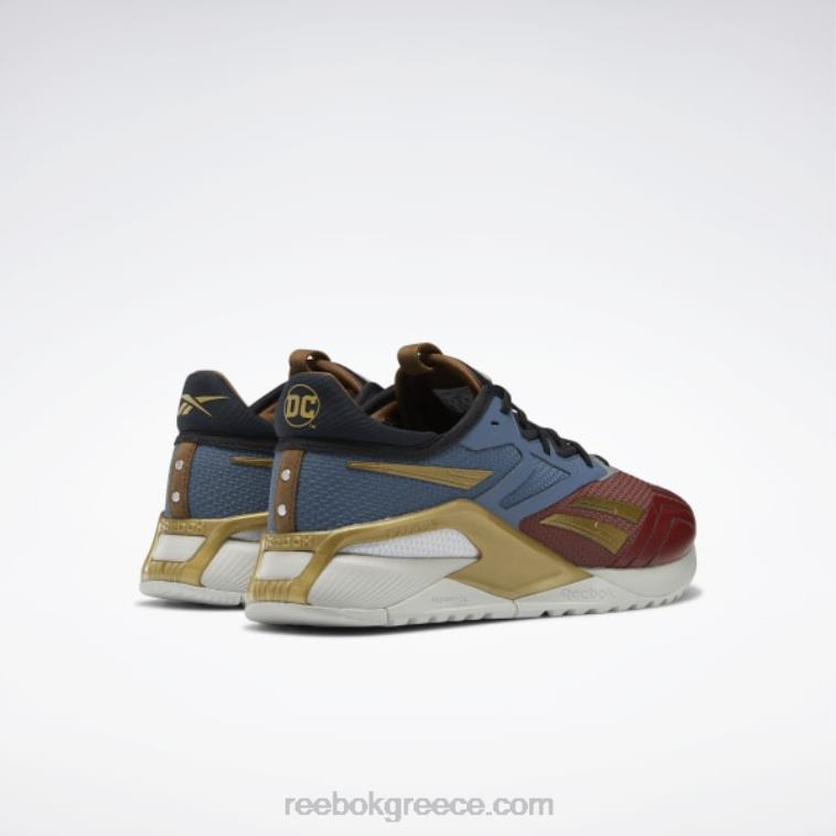 terra red/brave blue/matte gold ανδρικά παπούτσια προπόνησης dc nano x2 Reebok ND8H98