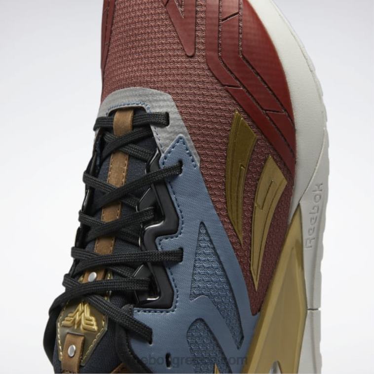 terra red/brave blue/matte gold ανδρικά παπούτσια προπόνησης dc nano x2 Reebok ND8H98
