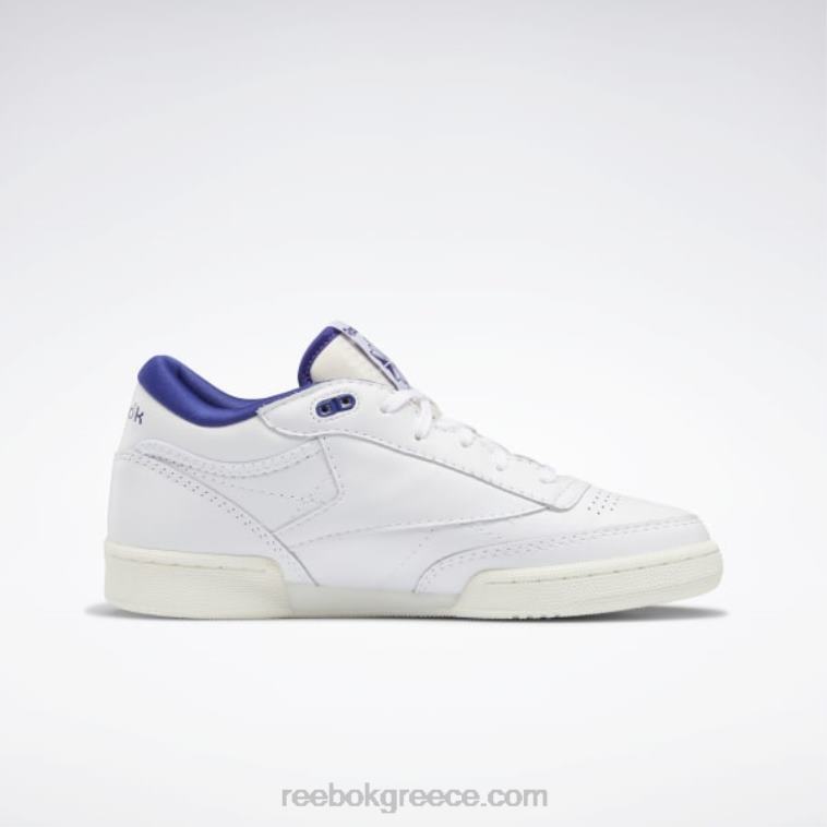 ftwr λευκό/κιμωλία/έντονο μωβ κλαμπ γ mid ii vintage παπούτσια Reebok ND8H546