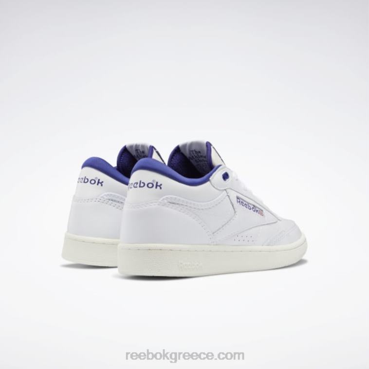 ftwr λευκό/κιμωλία/έντονο μωβ κλαμπ γ mid ii vintage παπούτσια Reebok ND8H546