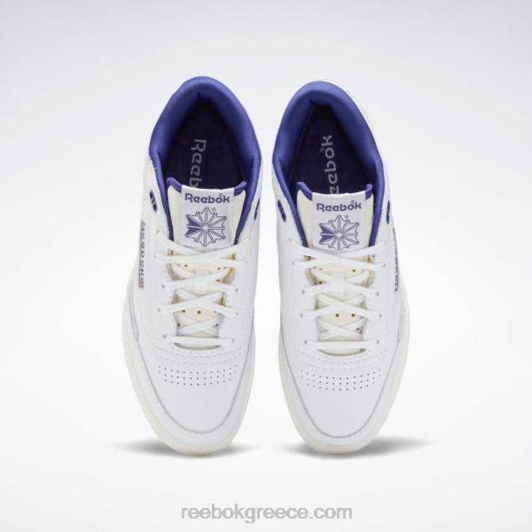 ftwr λευκό/κιμωλία/έντονο μωβ κλαμπ γ mid ii vintage παπούτσια Reebok ND8H546