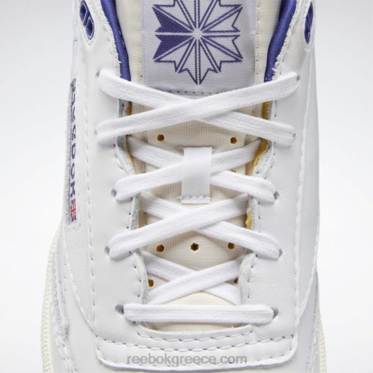 ftwr λευκό/κιμωλία/έντονο μωβ κλαμπ γ mid ii vintage παπούτσια Reebok ND8H546