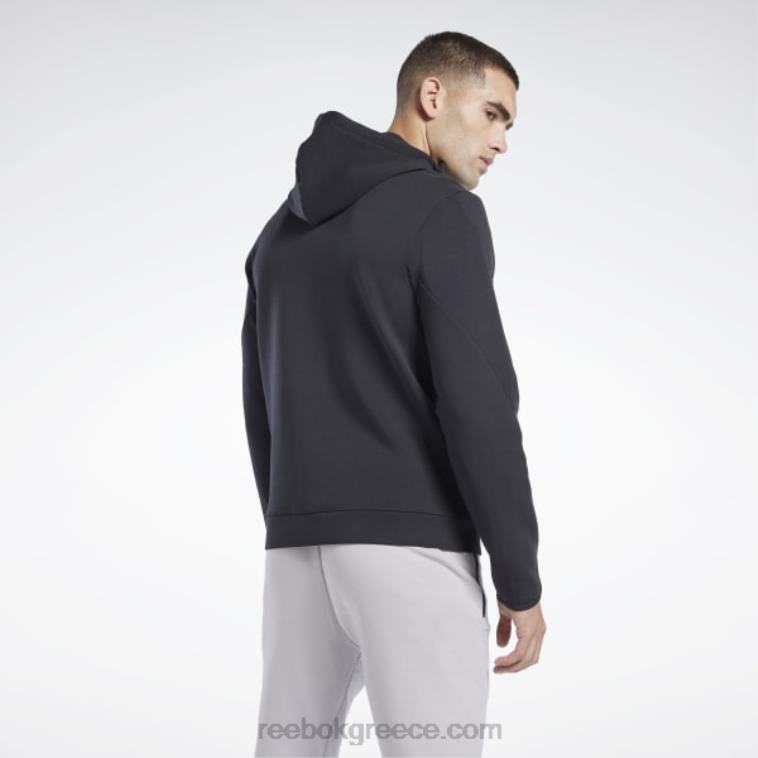 άνδρες μαύρος dreamblend κουκούλα με φερμουάρ Reebok ND8H1255