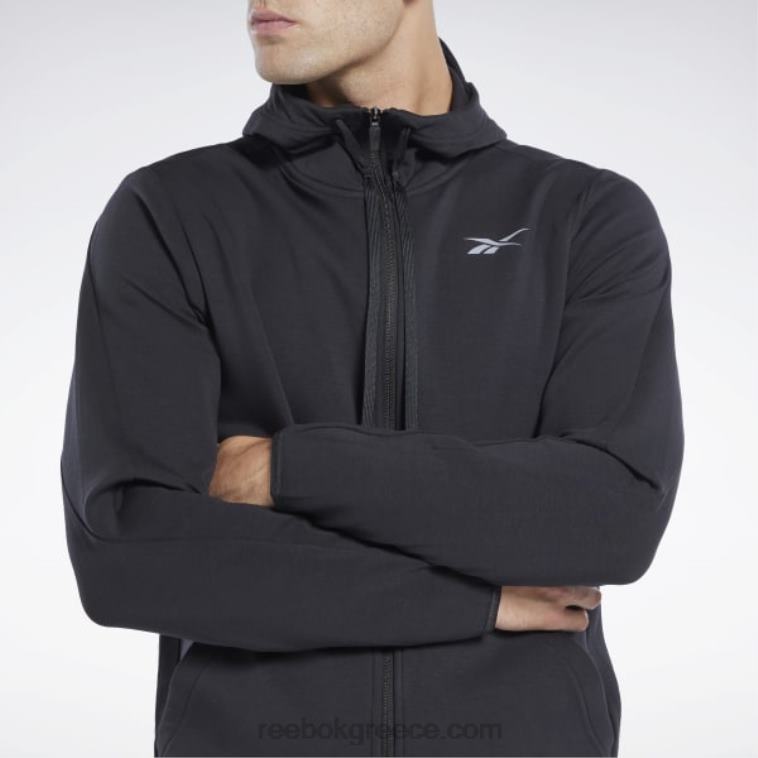 άνδρες μαύρος dreamblend κουκούλα με φερμουάρ Reebok ND8H1255