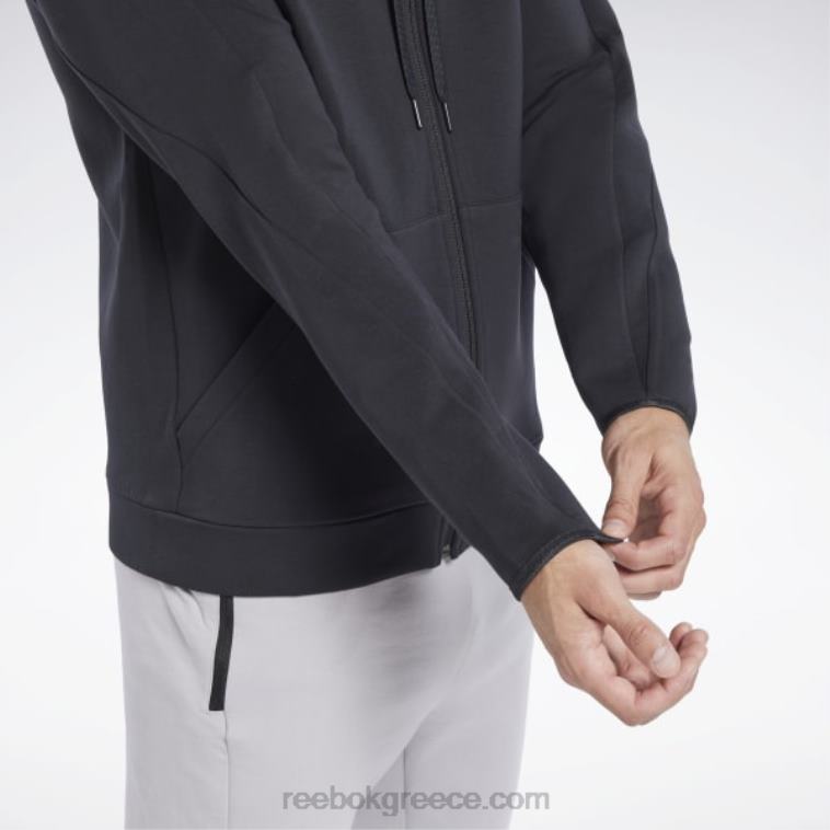 άνδρες μαύρος dreamblend κουκούλα με φερμουάρ Reebok ND8H1255