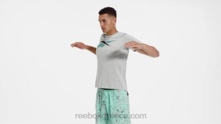 άνδρες καθαρό γκρι 3 activchill γραφικό μπλουζάκι αθλητή Reebok ND8H1286