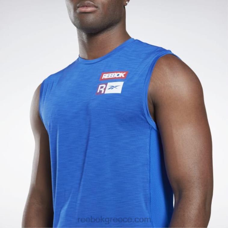 άνδρες διάνυσμα μπλε αμάνικο μπλουζάκι activchill Reebok ND8H1307