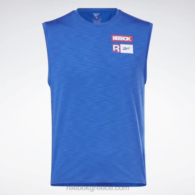 άνδρες διάνυσμα μπλε αμάνικο μπλουζάκι activchill Reebok ND8H1307