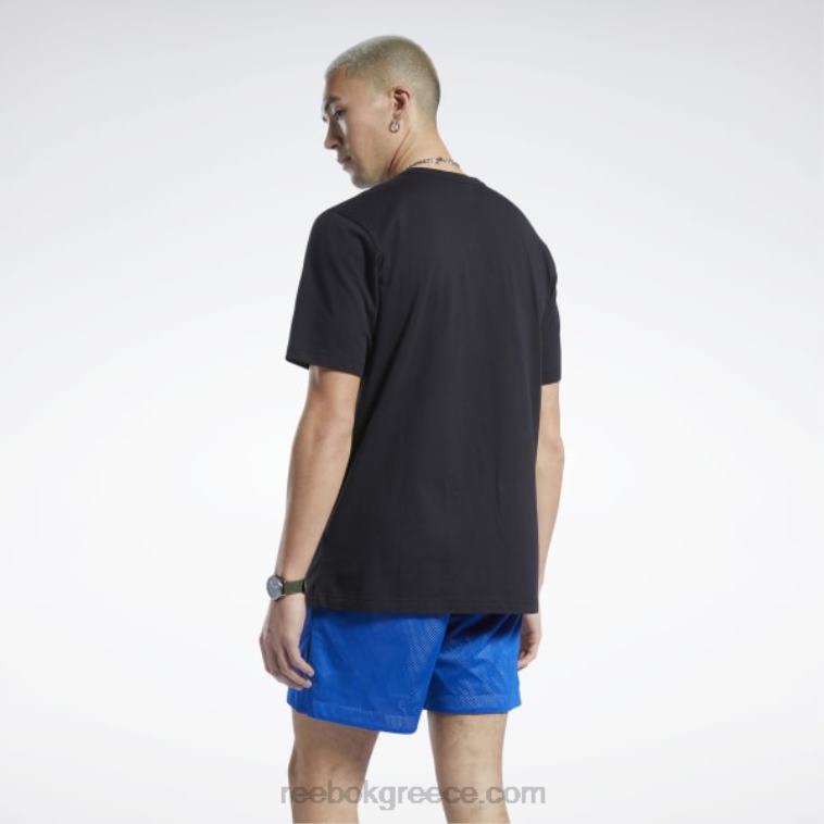 άνδρες μαύρος iverson layup κοντομάνικο μπλουζάκι Reebok ND8H1265