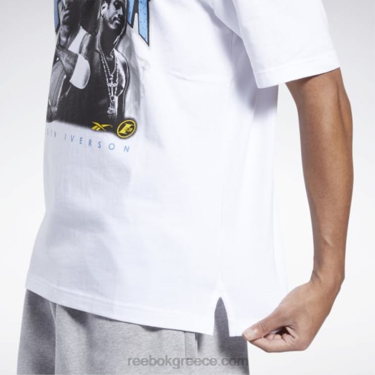 άνδρες άσπρο iverson trio κοντομάνικο μπλουζάκι Reebok ND8H1173