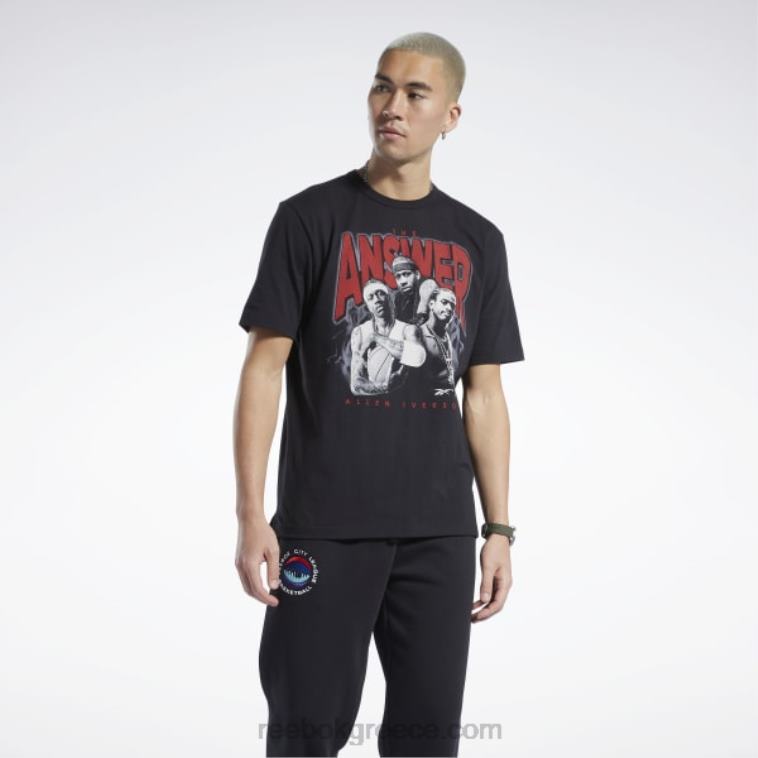 άνδρες μαύρος iverson trio κοντομάνικο μπλουζάκι Reebok ND8H1226