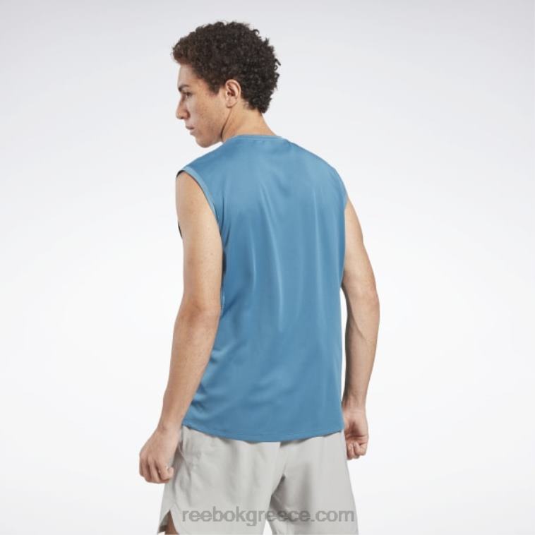 άνδρες ατσάλι μπλε s23-r αμάνικο μπλουζάκι activchill Reebok ND8H1325