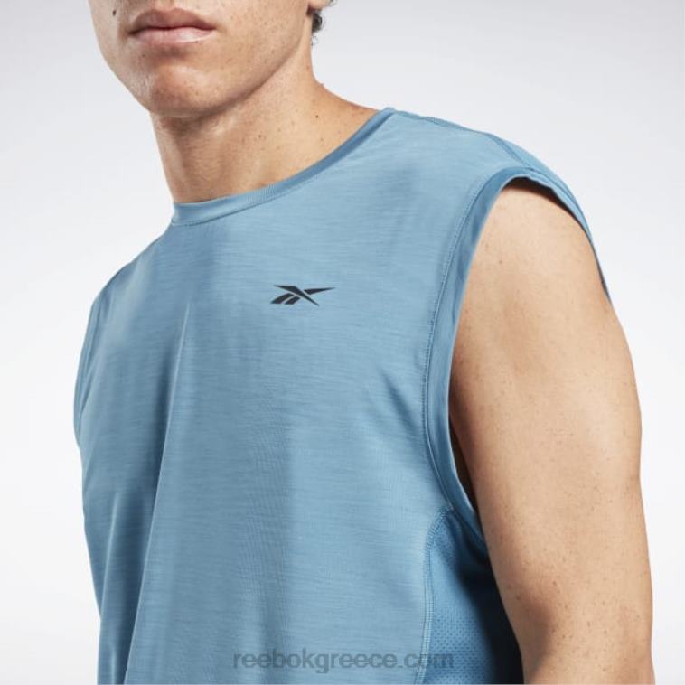άνδρες ατσάλι μπλε s23-r αμάνικο μπλουζάκι activchill Reebok ND8H1325