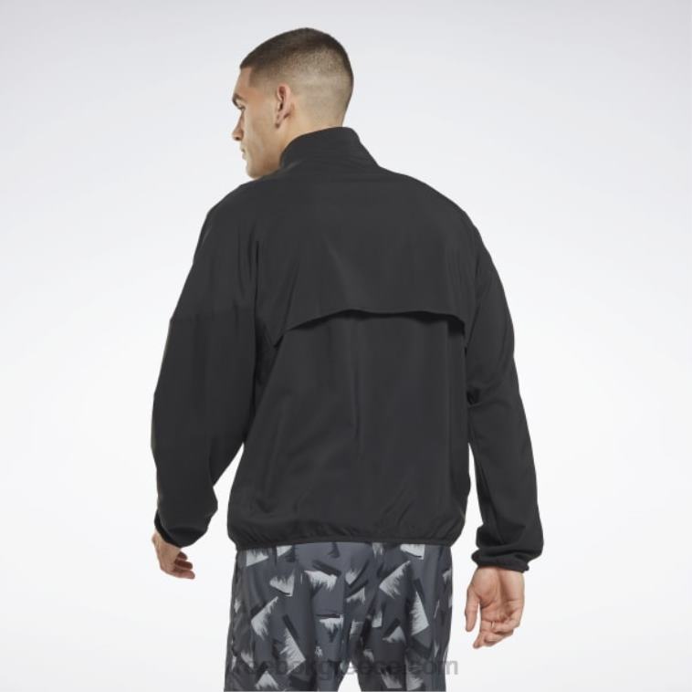 άνδρες μαύρος τρέξιμο υφαντό σακάκι αέρα Reebok ND8H1182