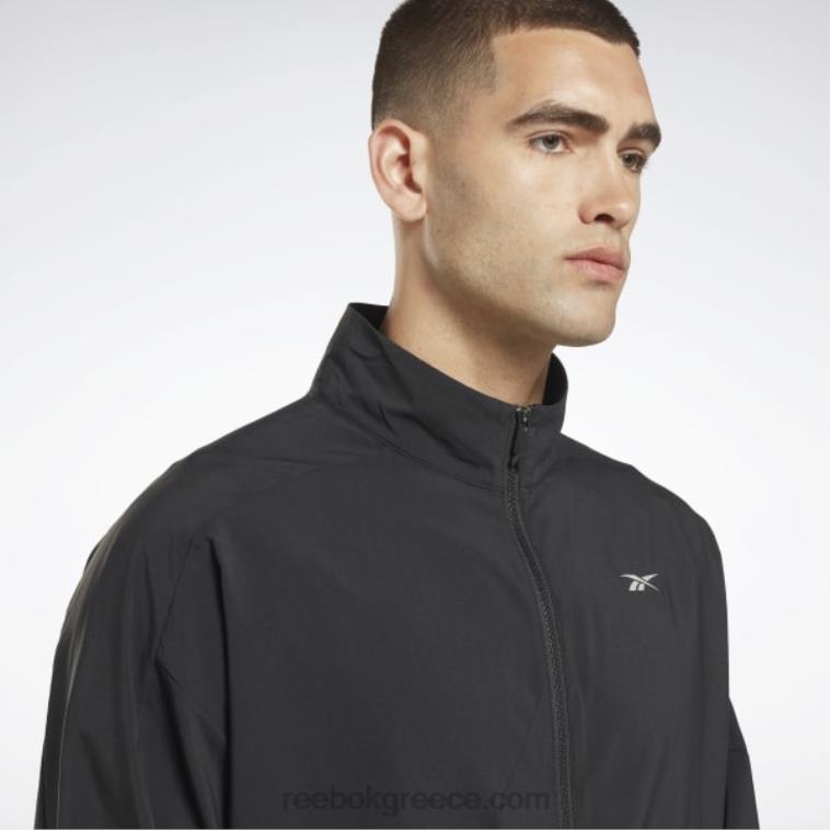 άνδρες μαύρος τρέξιμο υφαντό σακάκι αέρα Reebok ND8H1182