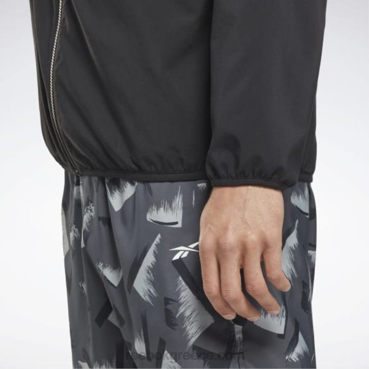 άνδρες μαύρος τρέξιμο υφαντό σακάκι αέρα Reebok ND8H1182