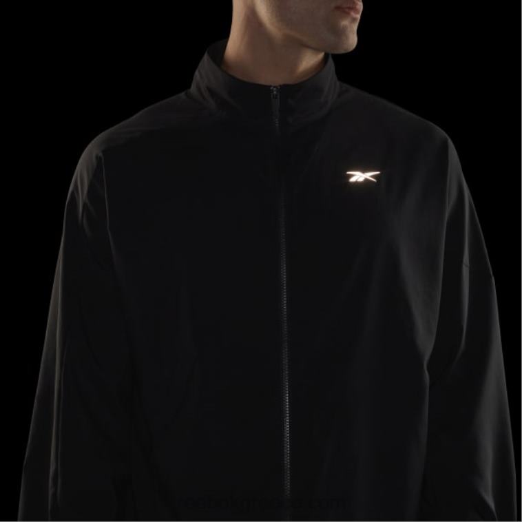 άνδρες μαύρος τρέξιμο υφαντό σακάκι αέρα Reebok ND8H1182