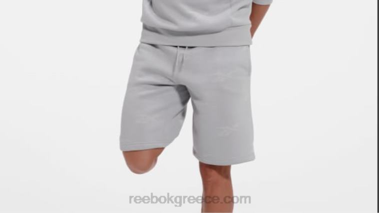 άνδρες καθαρό γκρι 3 ταυτότητα διάνυσμα fleece σορτς Reebok ND8H1285