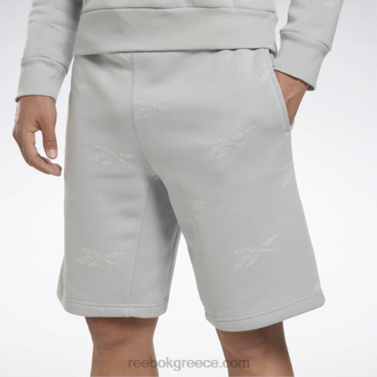 άνδρες καθαρό γκρι 3 ταυτότητα διάνυσμα fleece σορτς Reebok ND8H1285