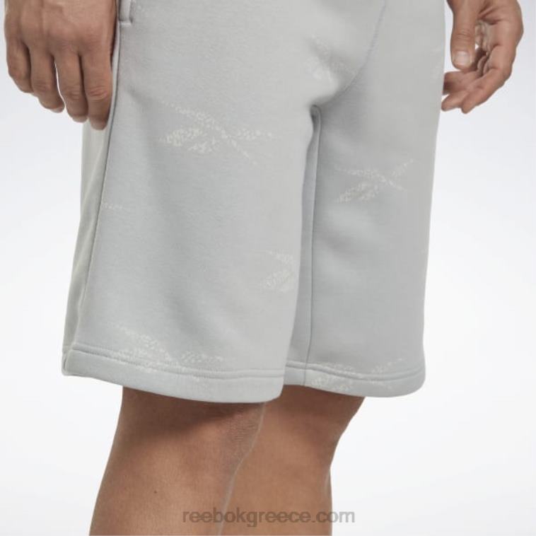 άνδρες καθαρό γκρι 3 ταυτότητα διάνυσμα fleece σορτς Reebok ND8H1285