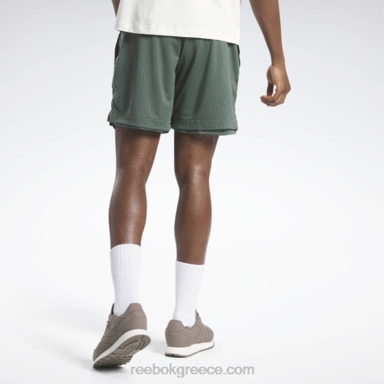 άνδρες πράσινο κιμωλία Σορτς από δίχτυ Reebok ND8H1196