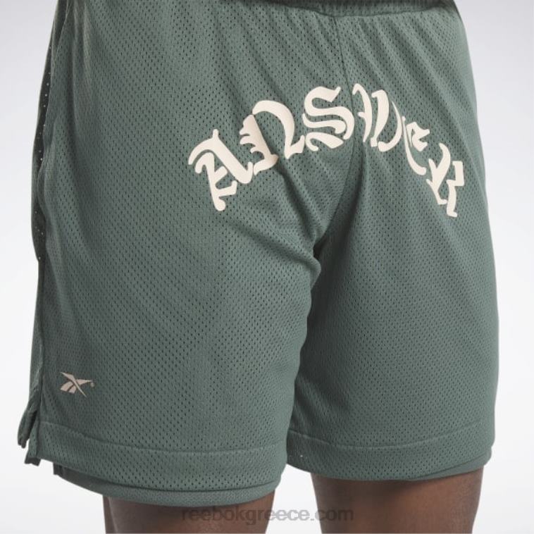 άνδρες πράσινο κιμωλία Σορτς από δίχτυ Reebok ND8H1196