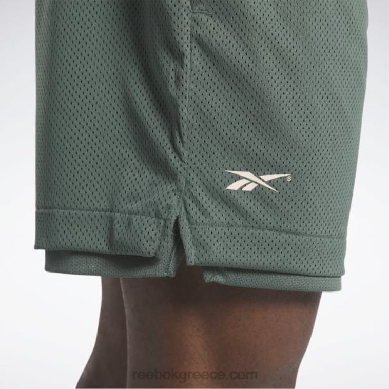 άνδρες πράσινο κιμωλία Σορτς από δίχτυ Reebok ND8H1196