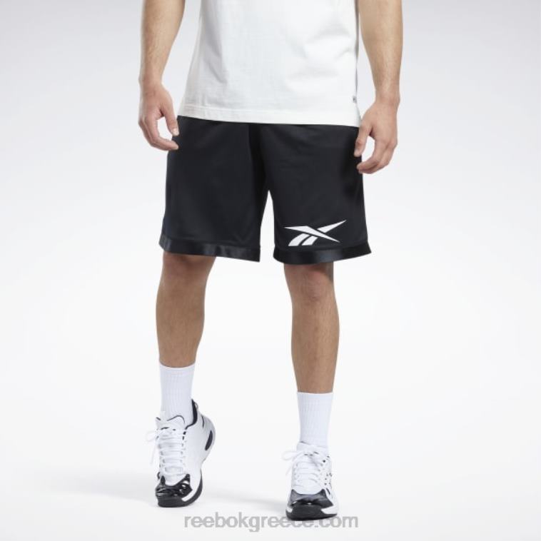 άνδρες μαύρος διχτυωτό σορτς μπάσκετ Reebok ND8H1245