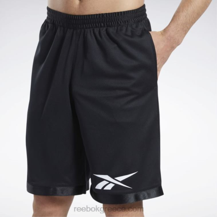 άνδρες μαύρος διχτυωτό σορτς μπάσκετ Reebok ND8H1245