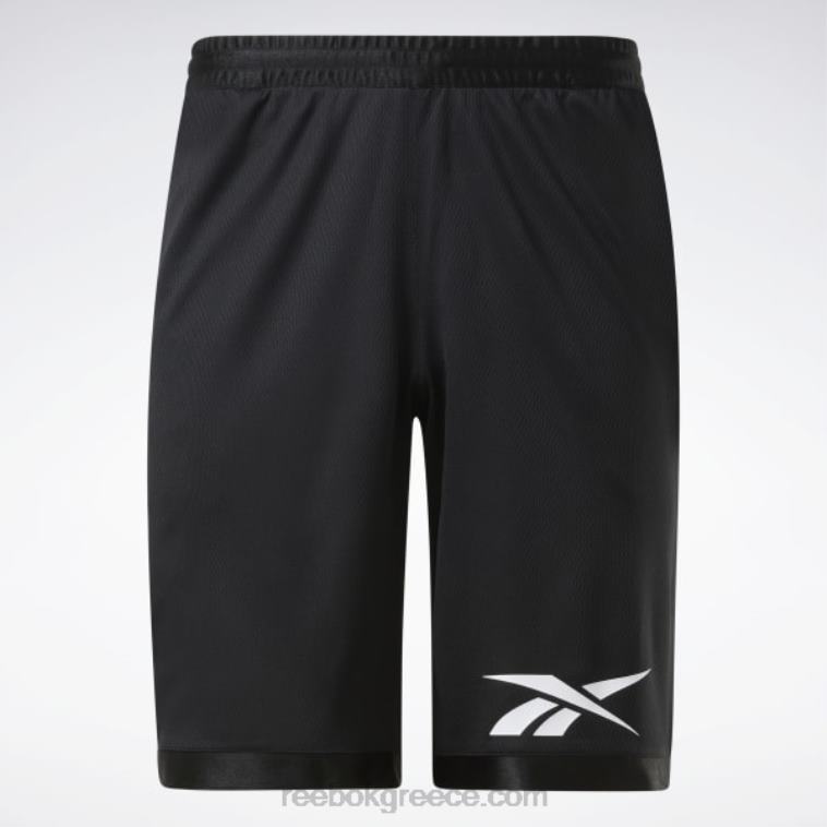 άνδρες μαύρος διχτυωτό σορτς μπάσκετ Reebok ND8H1245