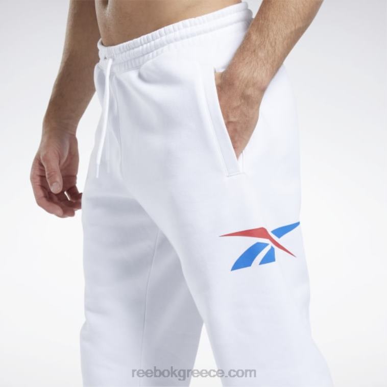 άνδρες άσπρο μπάσκετ dna διάνυσμα fleece joggers Reebok ND8H1134