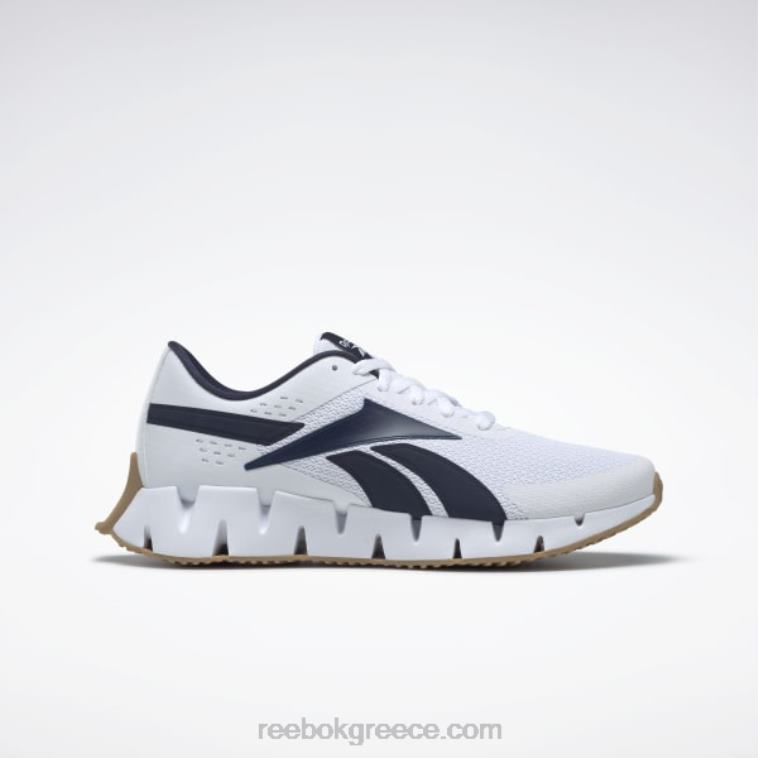 άνδρες ftwr white/vector navy/reebok rubber gum-04 zig dynamica 2 ανδρικά παπούτσια Reebok ND8H1038
