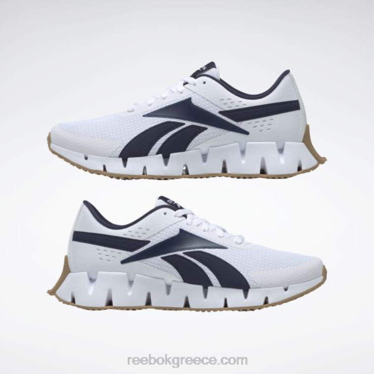 άνδρες ftwr white/vector navy/reebok rubber gum-04 zig dynamica 2 ανδρικά παπούτσια Reebok ND8H1038