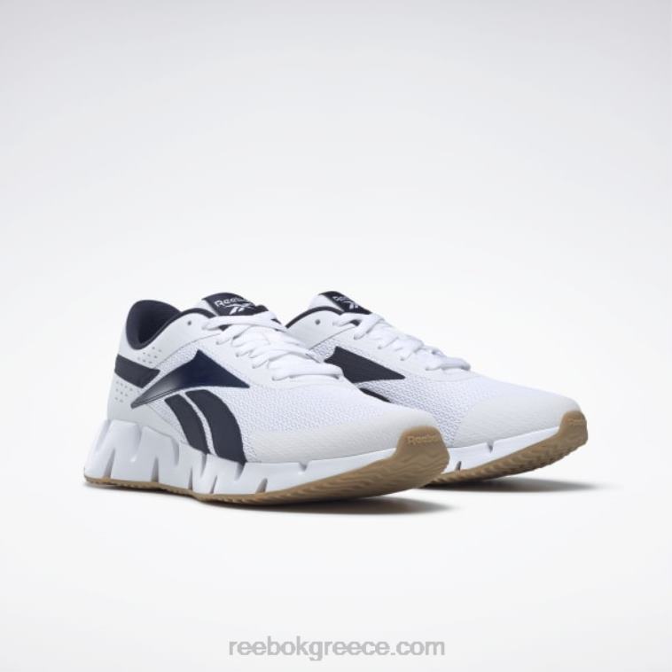 άνδρες ftwr white/vector navy/reebok rubber gum-04 zig dynamica 2 ανδρικά παπούτσια Reebok ND8H1038