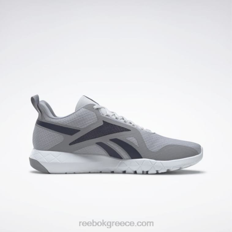 άνδρες ψυχρό γκρι/διανυσματικό ναυτικό flexagon force 3 φαρδιά 4e ανδρικά παπούτσια προπόνησης Reebok ND8H1071