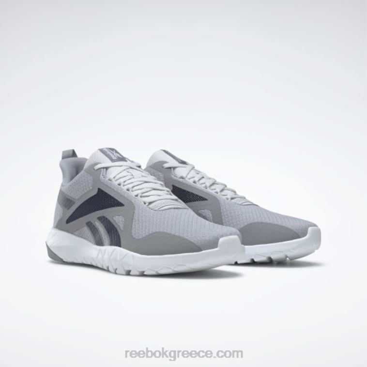 άνδρες ψυχρό γκρι/διανυσματικό ναυτικό flexagon force 3 φαρδιά 4e ανδρικά παπούτσια προπόνησης Reebok ND8H1071