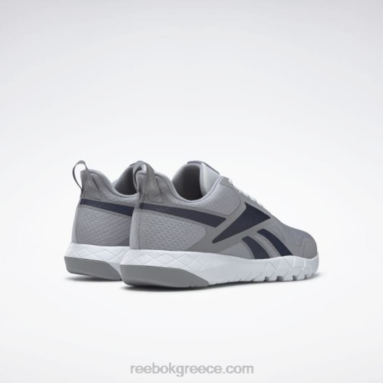 άνδρες ψυχρό γκρι/διανυσματικό ναυτικό flexagon force 3 φαρδιά 4e ανδρικά παπούτσια προπόνησης Reebok ND8H1071