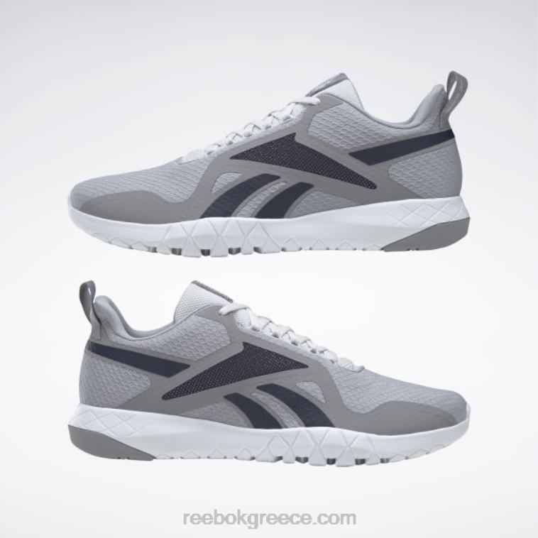 άνδρες ψυχρό γκρι/διανυσματικό ναυτικό flexagon force 3 φαρδιά 4e ανδρικά παπούτσια προπόνησης Reebok ND8H1071
