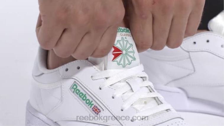 άνδρες λευκό/πράσινο club c 85 ανδρικά παπούτσια Reebok ND8H1031