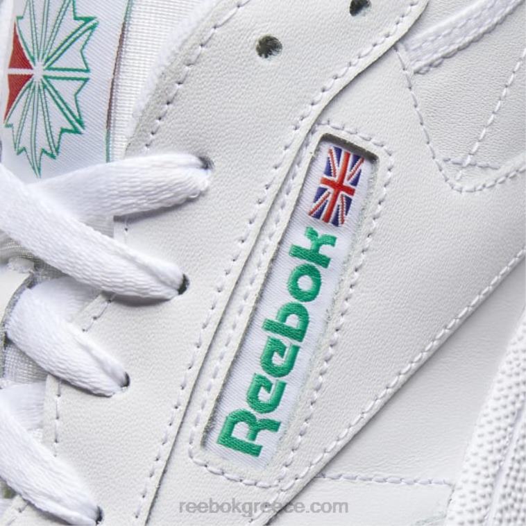 άνδρες λευκό/πράσινο club c 85 ανδρικά παπούτσια Reebok ND8H1031