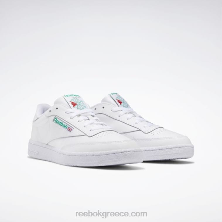άνδρες λευκό/πράσινο club c 85 ανδρικά παπούτσια Reebok ND8H1031