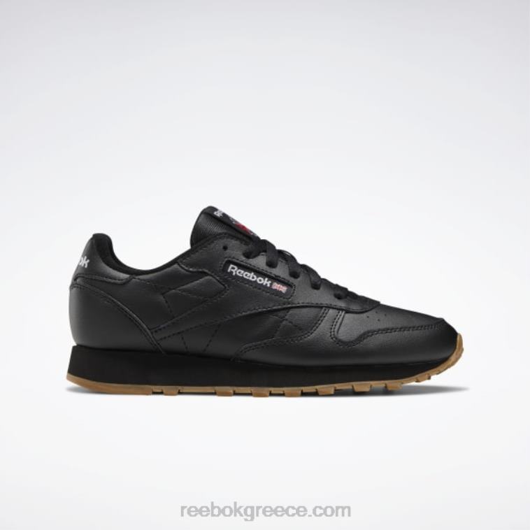 παιδιά μαύρη τσίχλα πυρήνα/reebok καουτσούκ-02 κλασικά δερμάτινα παπούτσια - δημοτικού Reebok ND8H1422