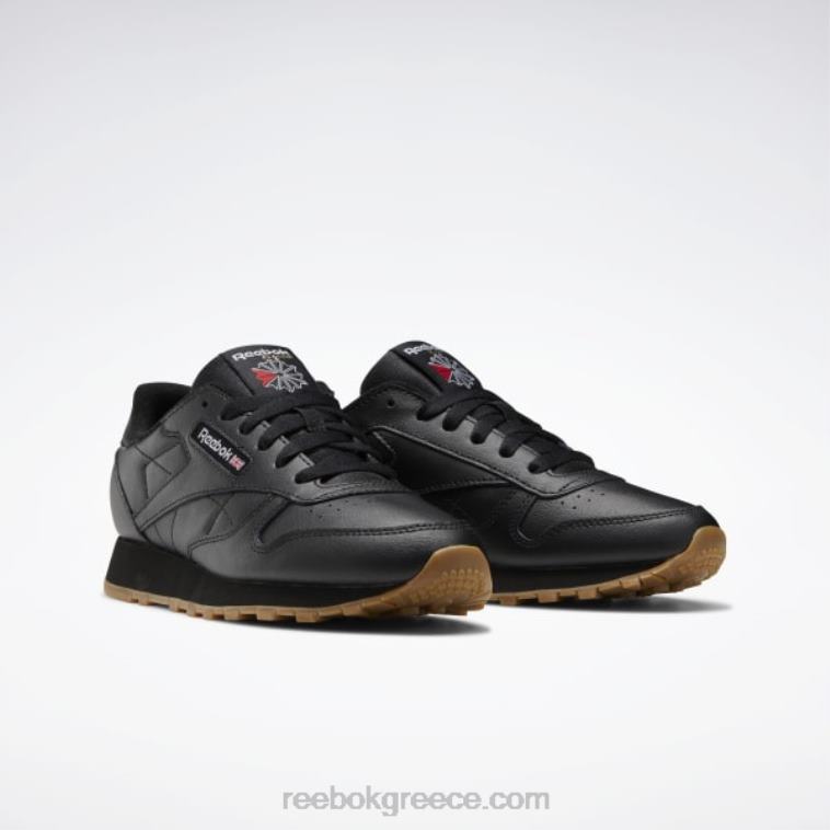 παιδιά μαύρη τσίχλα πυρήνα/reebok καουτσούκ-02 κλασικά δερμάτινα παπούτσια - δημοτικού Reebok ND8H1422