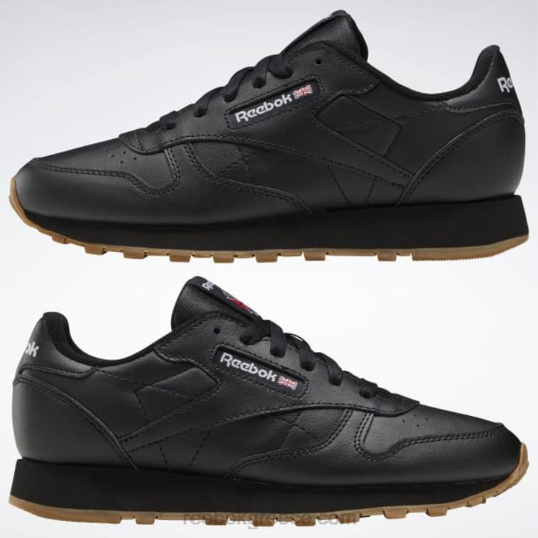 παιδιά μαύρη τσίχλα πυρήνα/reebok καουτσούκ-02 κλασικά δερμάτινα παπούτσια - δημοτικού Reebok ND8H1422